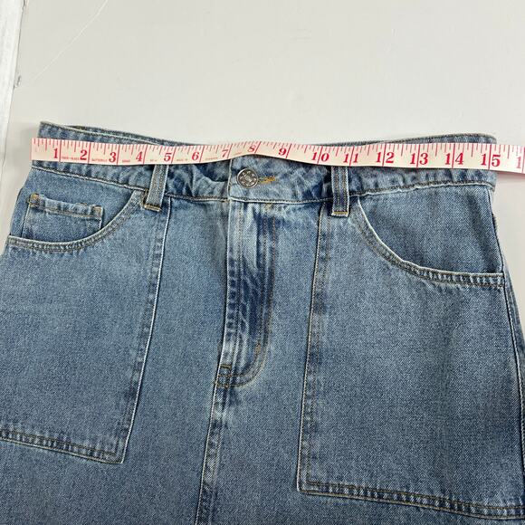 Mustard Seed Denim Midi Jean Skirt Size Medium - Picture 6 of 9